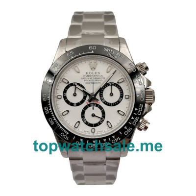 40MM Swiss Men Rolex Daytona 116500 White Dials Replica Watches UK