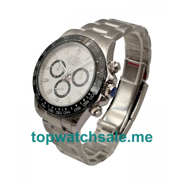 40MM Swiss Men Rolex Daytona 116500 White Dials Replica Watches UK