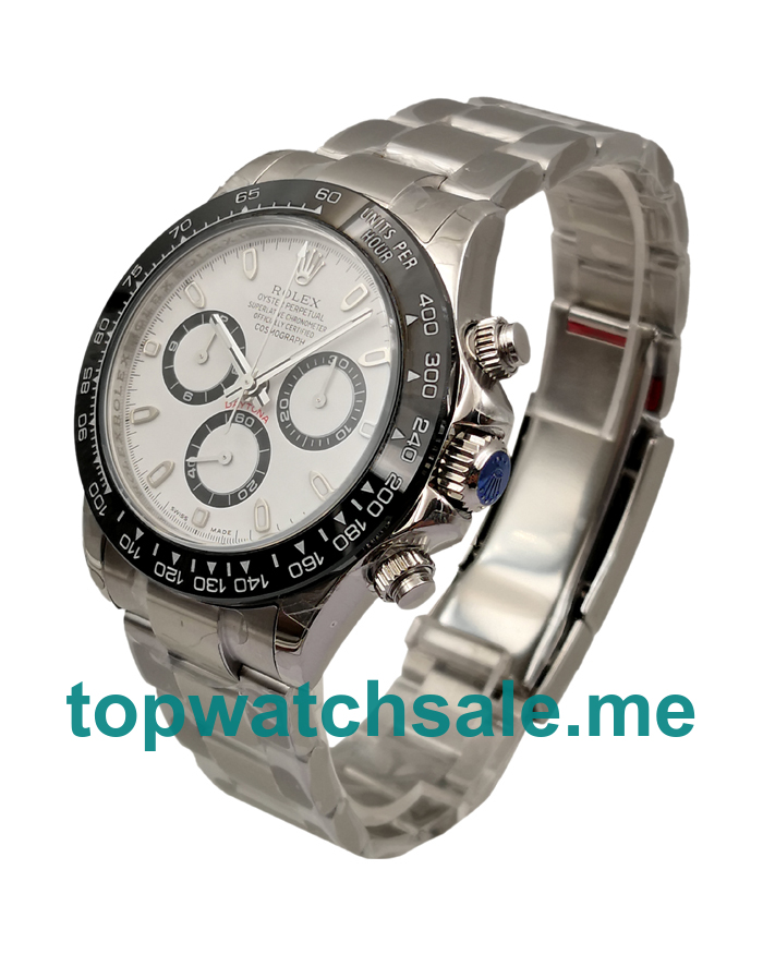 40MM Swiss Men Rolex Daytona 116500 White Dials Replica Watches UK