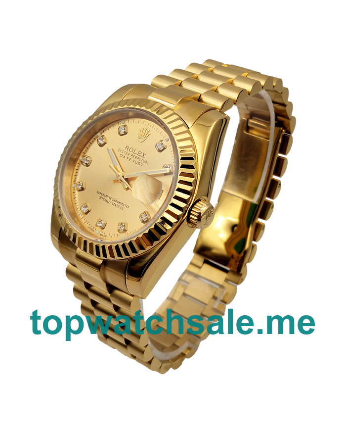 36MM Men Rolex Datejust 16238 Champagne Dials Replica Watches UK