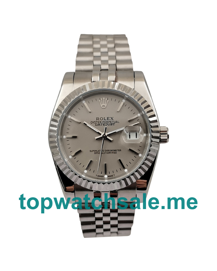 36MM Men Rolex Datejust 16234 Grey Dials Replica Watches UK