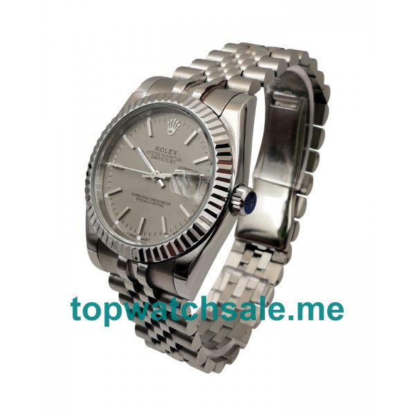 36MM Men Rolex Datejust 16234 Grey Dials Replica Watches UK