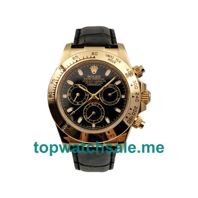 40MM Men Rolex Daytona 116518 Black Dials Replica Watches UK