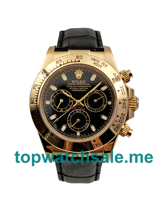 40MM Men Rolex Daytona 116518 Black Dials Replica Watches UK