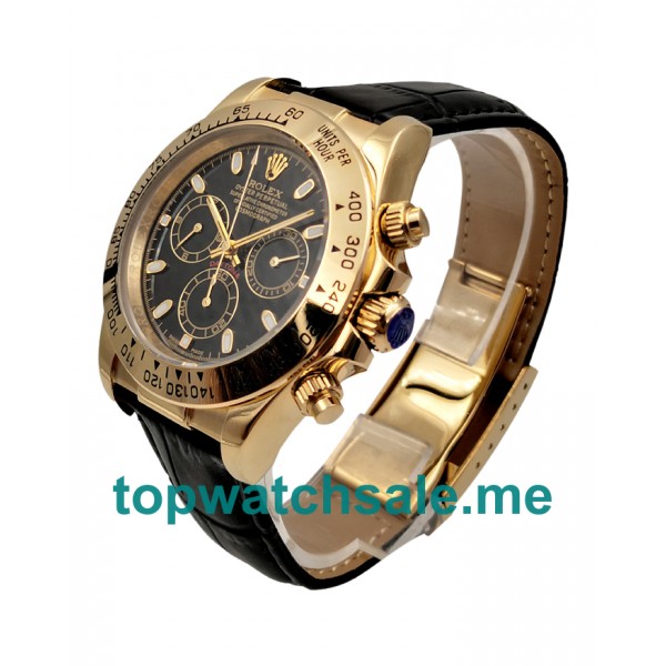 40MM Men Rolex Daytona 116518 Black Dials Replica Watches UK