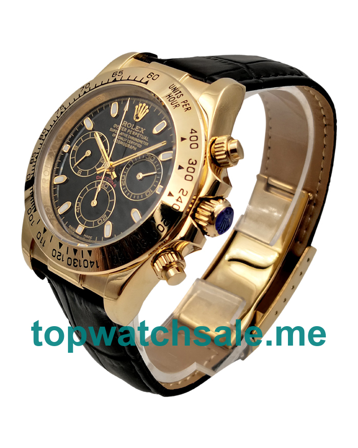 40MM Men Rolex Daytona 116518 Black Dials Replica Watches UK