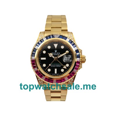 40MM Men Rolex GMT-Master II 116758 Black Dials Replica Watches UK