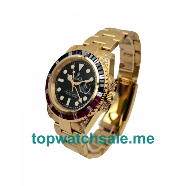 40MM Men Rolex GMT-Master II 116758 Black Dials Replica Watches UK