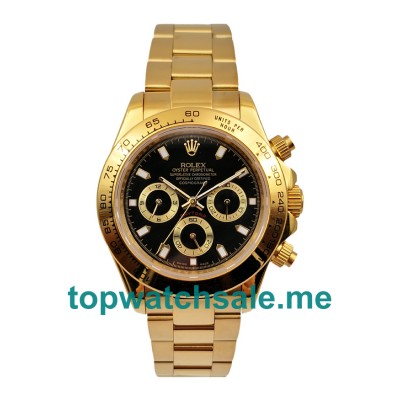 40MM Men Rolex Daytona 116508 Black Dials Replica Watches UK