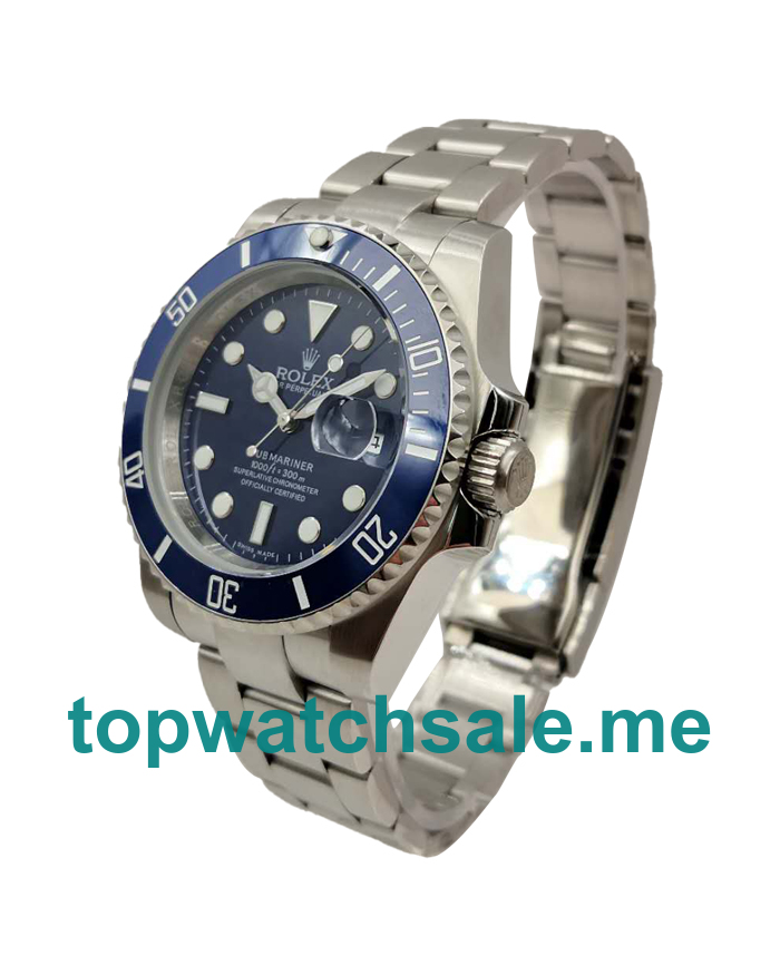 40MM Men Rolex Submariner 116619 LB Blue Dials Replica Watches UK