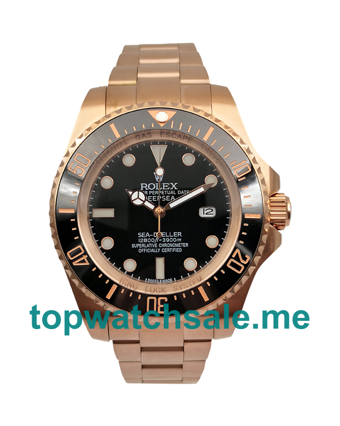 44MM Men Rolex Sea-Dweller Deepsea 126660 Black Dials Replica Watches UK