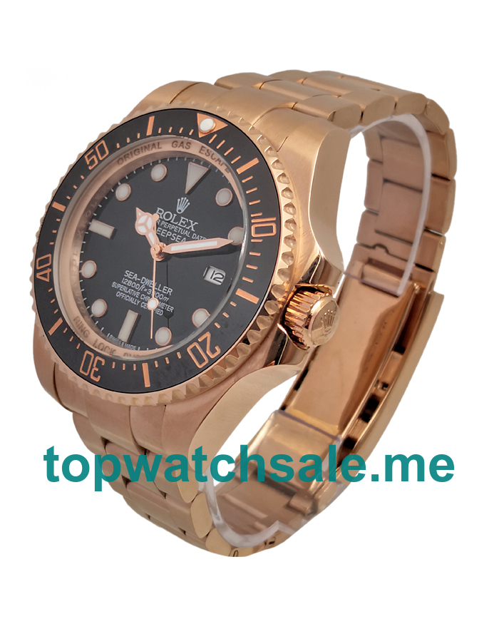 44MM Men Rolex Sea-Dweller Deepsea 126660 Black Dials Replica Watches UK