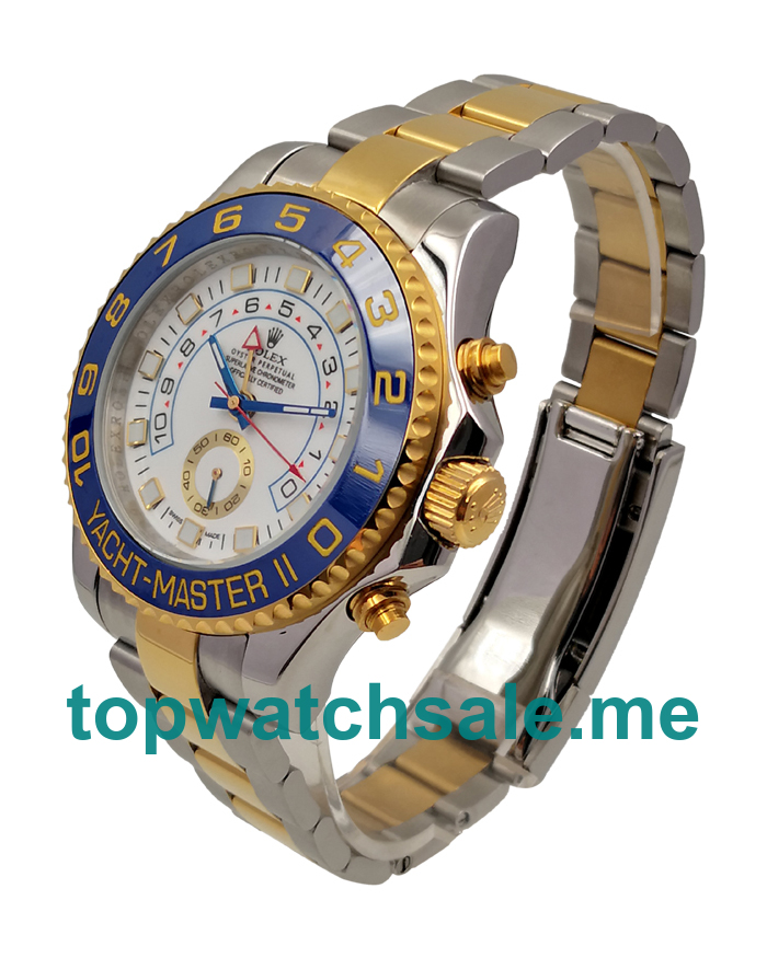 44MM Men Rolex Yacht-Master II 116681 White Dials Replica Watches UK