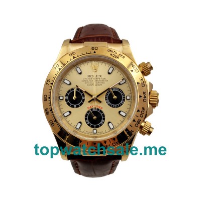 40MM Men Rolex Daytona 116508 Champagne Dials Replica Watches UK