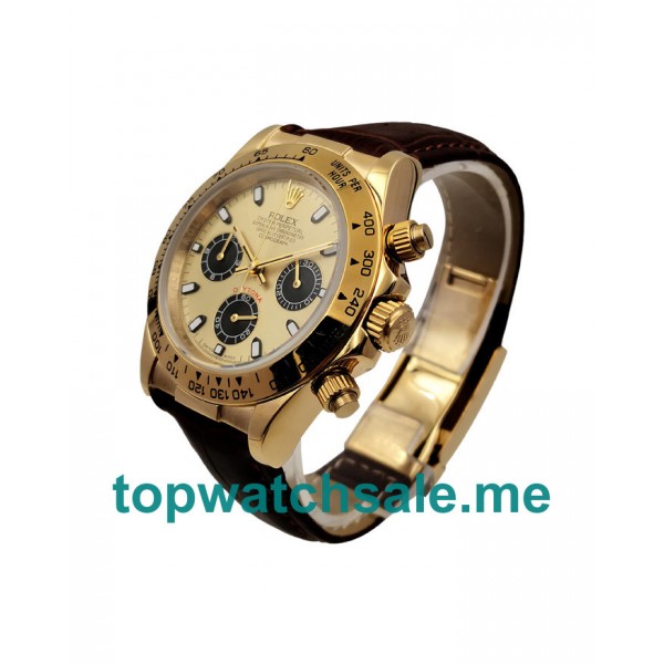 40MM Men Rolex Daytona 116508 Champagne Dials Replica Watches UK