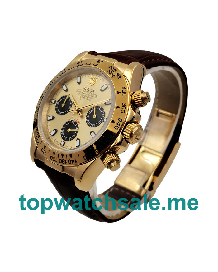 40MM Men Rolex Daytona 116508 Champagne Dials Replica Watches UK