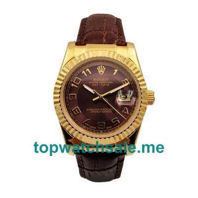 36MM Men Rolex Datejust 116238 Coffee Dials Replica Watches UK