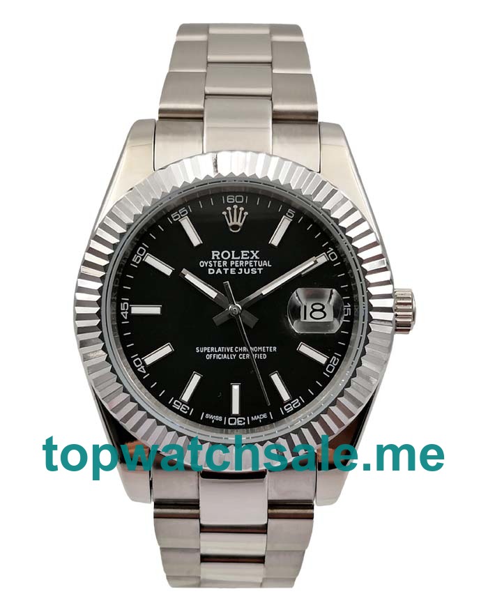 41MM Men Rolex Datejust II 116334 Black Dials Replica Watches UK