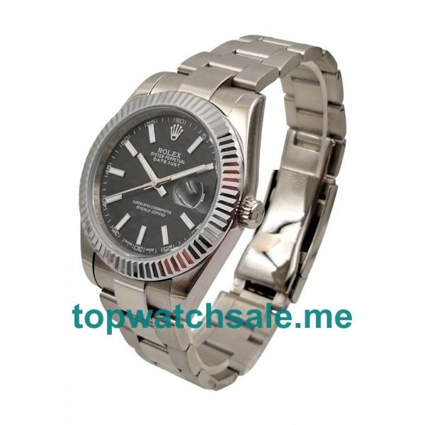 41MM Men Rolex Datejust II 116334 Black Dials Replica Watches UK