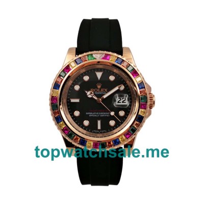 42MM Men Rolex Yacht-Master 116655 Black Dials Replica Watches UK