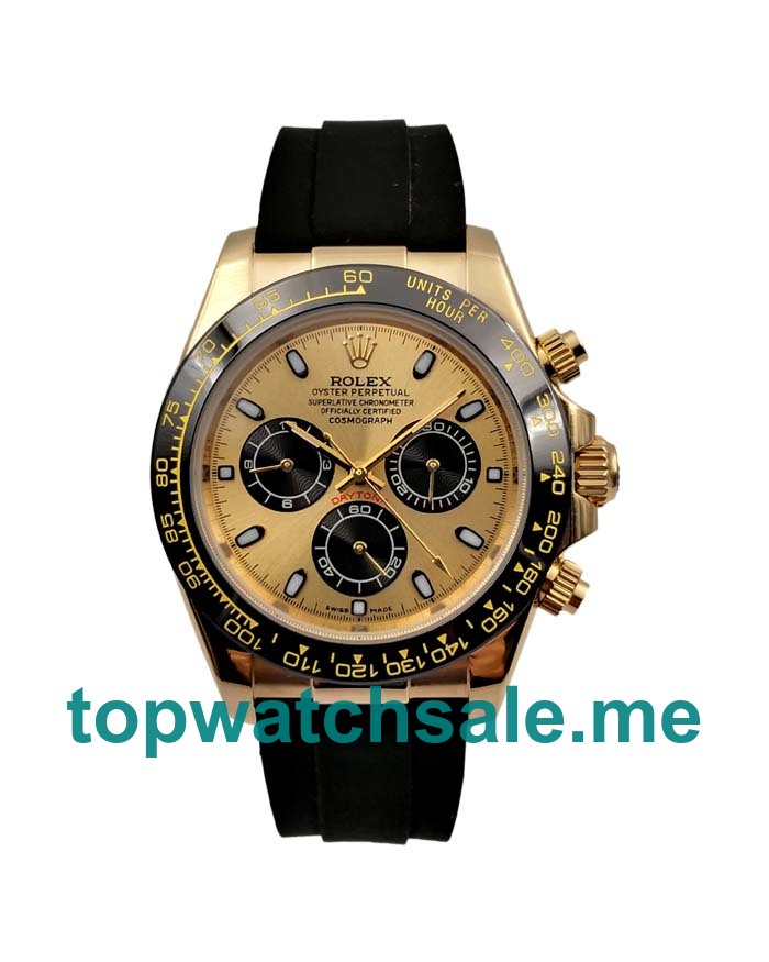 40MM Men Rolex Daytona 116518 LN Champagne Dials Replica Watches UK